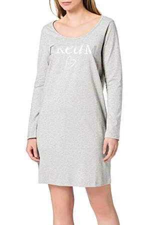 Intimuse Damen Schlafshirt mit Print, langarm, , Large (Herstellergröße: L)