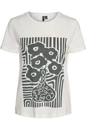 VERO MODA Damen Vmberit Francis Ss Box JRS Ga T-Shirt, , Large