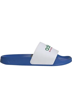 adidas Unisex Adilette Shower Slides RUTSCHEN, BRIGROYAL/CloudWHITE/TEAMGREEN, 52 2/3 EU