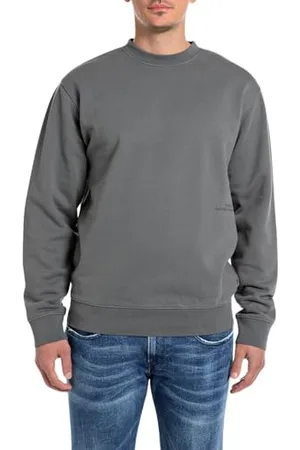 Replay Herren Sweatshirt Oversized, Grau (Iron Grey... 493), XL