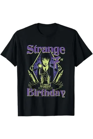 Wednesday Strange 7th Goth Birthday Big Chest Logo T-Shirt