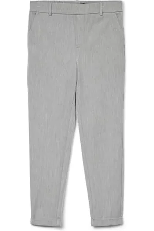 VERO MODA Damen Vmmaya Mr Loose Solid Pant Noos Hose, Light Grey Heather, M/32