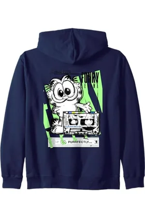 Garfield Retro Katze Kassette Kapuzenjacke