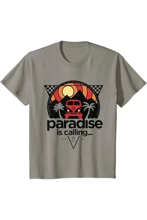 Volkswagen Kinder Typ 2 Campervan Paradise Is Calling Holiday Kids T-Shirt
