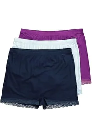 Ulla Popken Damen große Größen Übergrößen Plus Size 3er Panty, Bamboo Lace