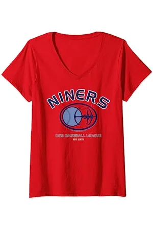 Star Trek : Deep Space Nine Niners Baseball League Logo T-Shirt mit V-Ausschnitt