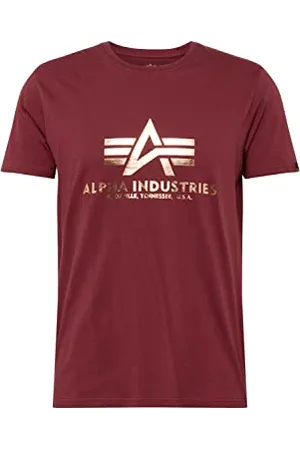 Alpha Industries Herren Basic Foil Print T-Shirt, , S
