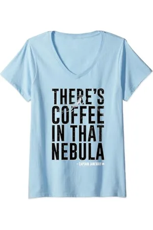 Star Trek Voyager Coffee In That Nebula T-Shirt mit V-Ausschnitt