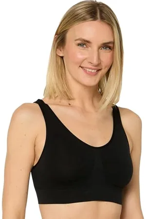 Nur Die Soft Komfort BH Bustier nahtlos ohne Bügel bügelloser Bra Schlaf Bralette mit Breiten Trägern Seamless Damen Mädchen