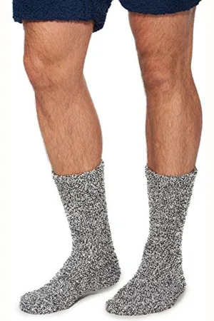 Barefoot Dreams Cozychic Melierte Socken Für Herren Einheitsgröße Schiefer Blau/Weiß