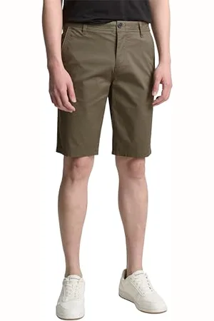 TOM TAILOR Slim Chino Shorts, beige Triangle Print, 40