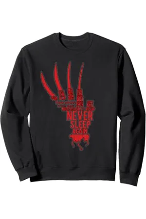A Nightmare On Elm Street Freddy Krueger schläft nie Gruselfilm Claw Typo-Horrorkunst Sweatshirt