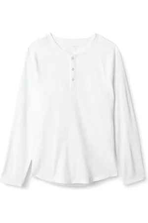Amazon Herren Langärmeliges Henley-Shirt, Schmale Passform, , XXL