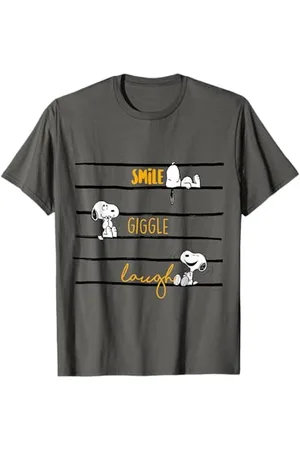 Peanuts Snoopy Woodstock Smile Giggle Laugh T-Shirt
