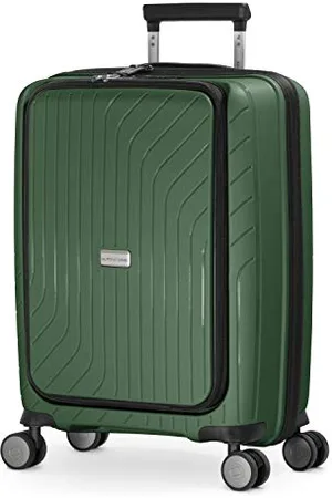 Hauptstadtkoffer TXL - Handgepäck mit Laptopfach Hartschalen Trolley, Business Trolly, Roll-Reisekoffer 4 Doppel-Rollen, 55 cm, 42 L, Titan