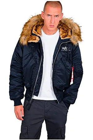 Alpha Industries Herren 45P Hooded Custom Bomberjacke, Rep.Blue, 3 XL