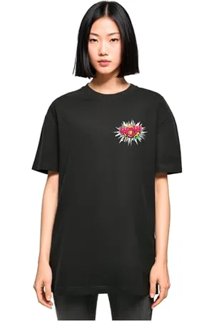 Merchcode Damen T-Shirt Ladies Wow Comic Boyfriend Tee, Oversized Fit, Cotton 100 Percent, XL