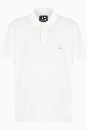Armani Exchange Herren Cotton Pique Icon Logo Polo Poloshirt, , Mittel