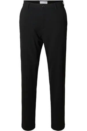 SELECTED Herren Slh172-Slim Tape Lorent Flex Pants Noos, Black, M