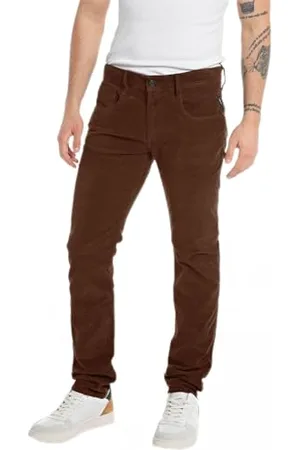 Replay Herren Jeans Anbass Slim-Fit, (Rot), 38W / 34L