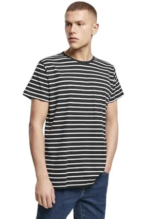 Build Your Brand Mens BY073-Stripe Tee T-Shirt, , M