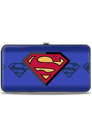 Buckle Unisex Erwachsene Hinge – Superman Shield zentriert/Shield Stripe Blues Geldbörse, , 7 x 4 US