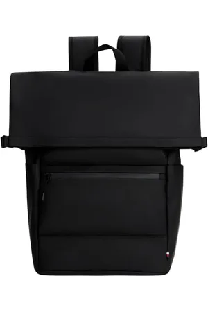 Tommy Hilfiger Herren Rucksack mit Rolltop, Schwarz (Black), Einheitsgröße