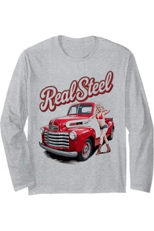 Graphic 365 Klassische Truck Pin Muscle Car Rute für Mädchen, Geschenk zur Rattenrute Langarmshirt