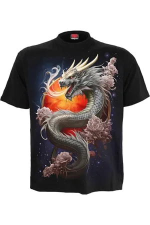 Spiral Sun Dragon Männer T-Shirt M 100% Baumwolle Drachen, Rockwear