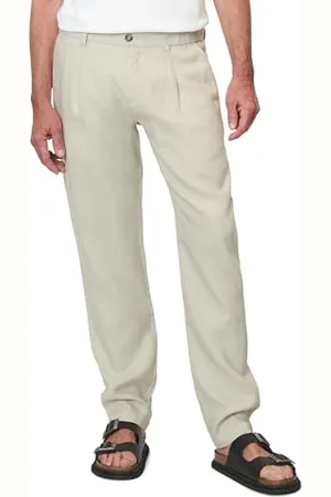 Marc O’ Polo Marc OߴPolo Herren Leinenhose mit elastischem Bund lang, Beige , W32/L32