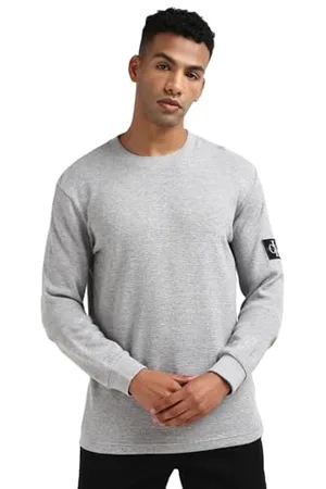 Calvin Klein Herren Badge Waffle LS Tee J30J323485 Langarm Strickoberteile, ,XXS