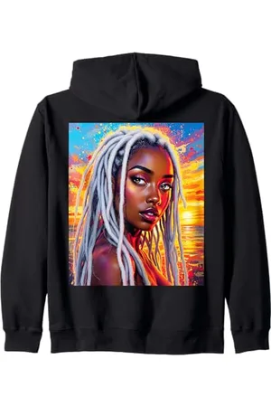 Steampunk Cool Vintage Creations Fantasy Girl Dreads Sonnenuntergang Kapuzenjacke