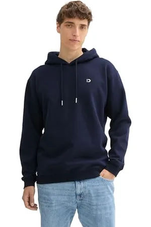 TOM TAILOR Herren Basic Hoodie mit Logo-Stickerei, , M