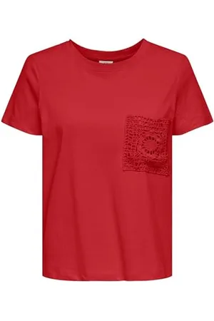JDY Selma S/S Crochet Pocket Top JRS