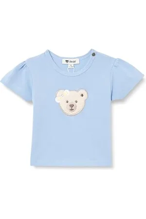 Steiff T-Shirt Kurzarm EU Größe 80 , Kurzarm Shirt, Sommer Shirt für Kinder, Babyoberteil, ideales Basic Shirt, bequem und weich, waschmaschinenfest