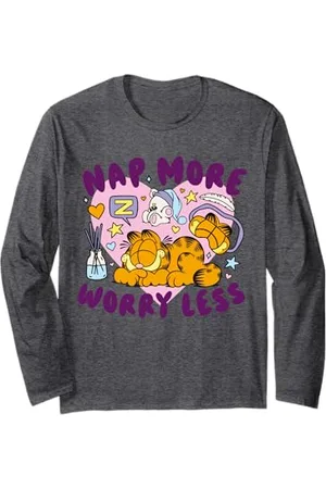 Garfield Katze Nap More Worry Less Langarmshirt