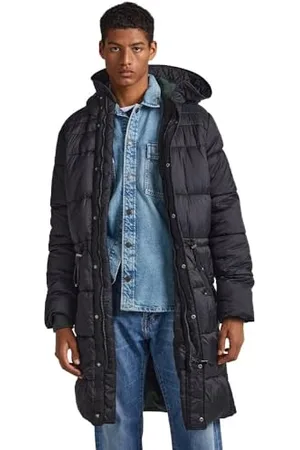 Pepe Jeans Herren Blai Puffer Parka, Black (Black), S