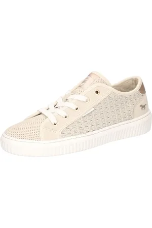 Mustang Damen 1516-302 Schnuerhalbschuh, Ivory, 40 EU