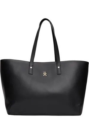 Tommy Hilfiger Damen Tote Bag Tasche Chic Groß, Schwarz (Black), Einheitsgröße