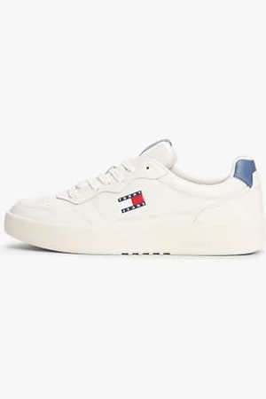 Tommy Hilfiger Herren Cupsole Sneaker Essential aus Leder, Blau (Blue Moment), 40