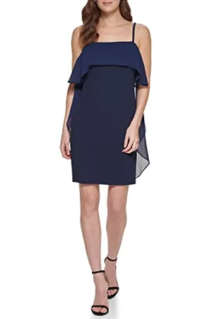 DKNY Damen Dd1g2848-nvy-12 Kleid, , 46