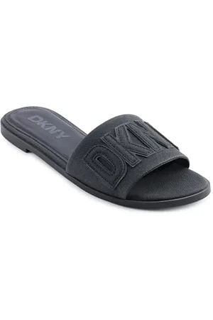 DKNY Damen Willow-Flat Slide Sandal, Black, 37.5 EU