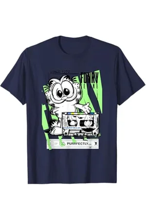 Garfield Retro Katze Kassette T-Shirt