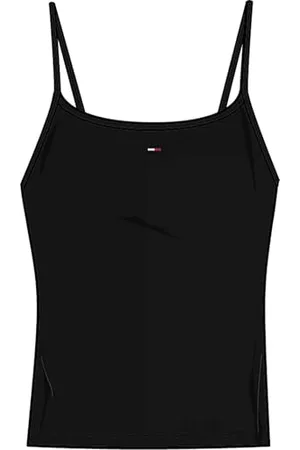 Tommy Hilfiger Damen Top Essential Strap mit Spaghettiträgern, Schwarz (Black), L