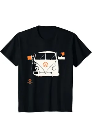 Volkswagen Kinder Typ 2 Camper Weiß Orange Duotone Art Kinder T-Shirt