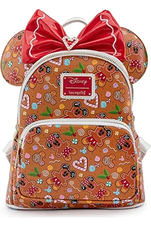 Loungefly Disney Christmas Gingerbread AOP Womens Double Strap Shoulder Bag Purse with Ears Headband