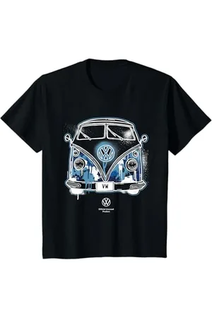 Volkswagen Kinder Typ 2 Campervan Blue Graffiti Kids T-Shirt
