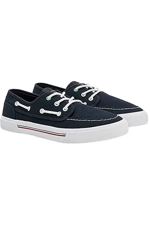 Tommy Hilfiger Herren Vulcanized Sneaker Core Boat Shoe Canvas Schuhe, Blau (Desert Sky), 46 EU