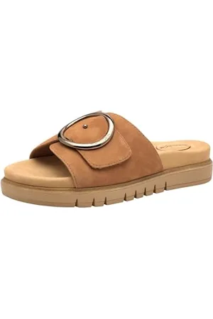 Tamaris Comfort Damen Pantoletten aus Leder Elegant, Braun , 39 EU