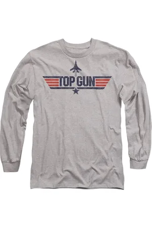 Top Gun Unisex Paramount, Logo Grey Mens Long Sleeve T-Shirt, , S